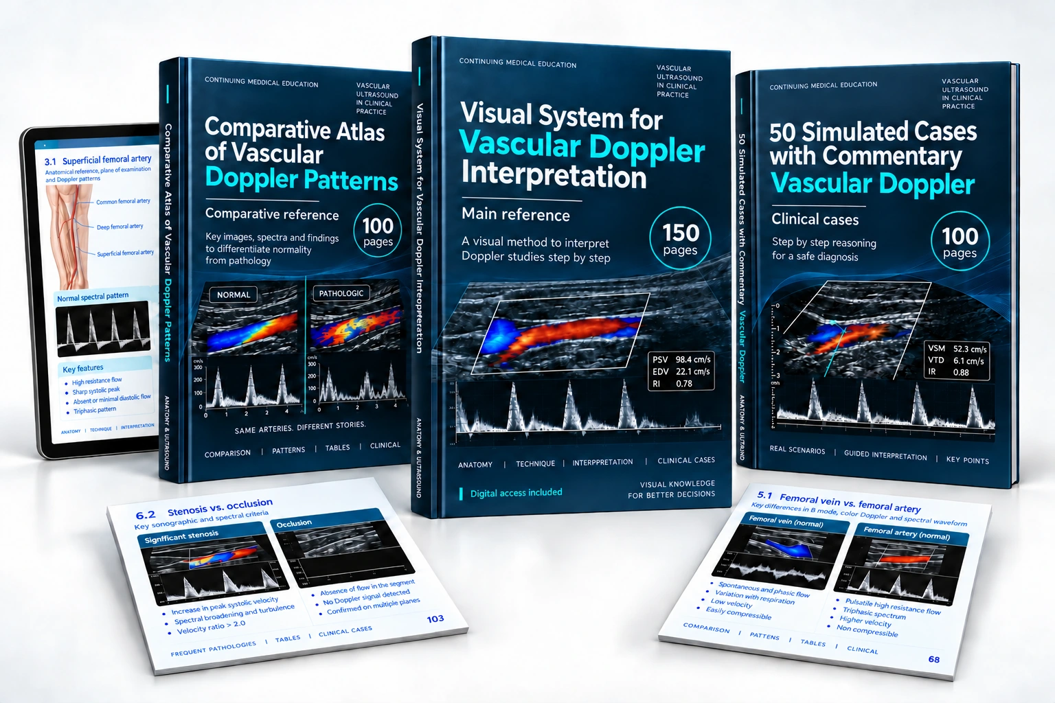 Visual System, Comparative Atlas, and 50 Simulated Cases with Commentary in Vascular Doppler